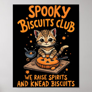 Poster Soky Biscuits Club Chat Drôle Halloween Baking