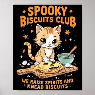 Poster Soky Biscuits Club Chat Drôle Halloween Baking