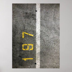 Poster Sol en béton gris avec 197 tirages