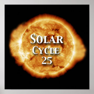 Poster Solaire Cycle 25 Soleil actif