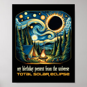 Poster Solaire Éclipse Mon Anniversaire Présenté Par Les 
