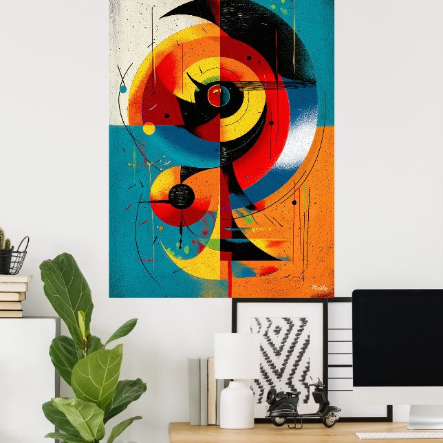 Poster Solar Axis – Mid-Century Bauhaus Symmetry Wall Art (Bureau à domicile)