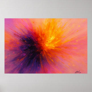 Poster Solar Burst - Abstract Energy Explosion