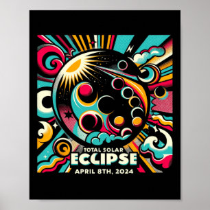 Poster Solar Eclipse 2024 04.08.24 Eclipse Hommes Femmes