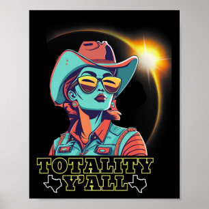 Poster Solar Eclipse 2024 Pour Texas 4.08.24 Totalité Y'a