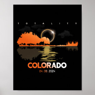 Poster Solar Eclipse Colorado Totalité de la guitare