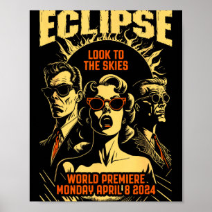 Poster Solar Eclipse Vintage Science Fiction