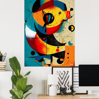 Poster Solar Mid-Century Abstract Constructivist 