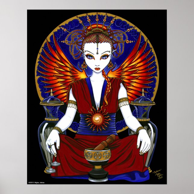Poster "Solara" Sun Goddess Fire Angel (Devant)