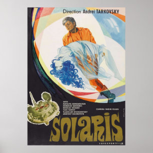Poster Solaris vintage les années 70 sci fi film Tarkovsk