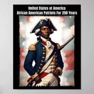 Poster Soldat afro-américain patriote de la guerre d'indé
