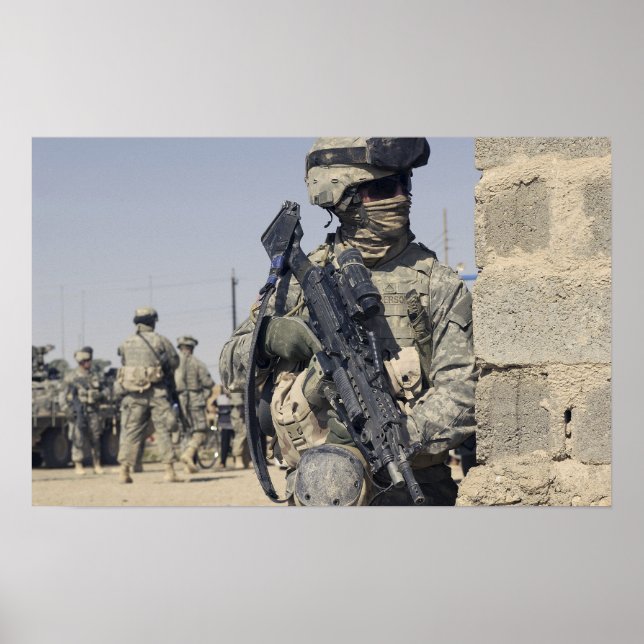 Poster Soldat armé d'un MK-48 (Devant)