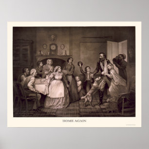 Poster Soldat de guerre civile étant souhaité la