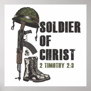 Poster Soldat de Jésus Christ Foi de l'Armée chrétienne