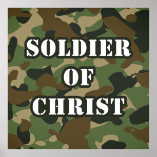 Poster Soldat de Jésus Christ Foi de l'Armée chrétienne