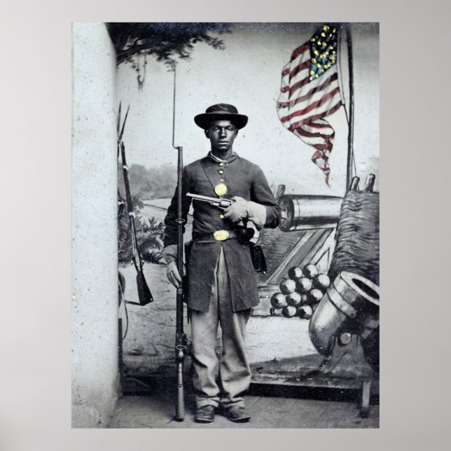 Poster Soldat de l'Union noire, années 1860 (Devant)