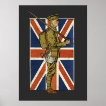 Soldat du drapeau britannique vintage