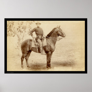 Poster Soldat et cheval au Camp Cheyenne SD 1890