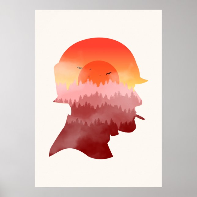 Poster Soldat minimaliste (Devant)