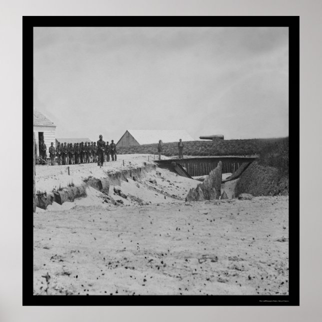 Poster Soldats à Fort Walker à Hilton Head, SC 1861 (Devant)