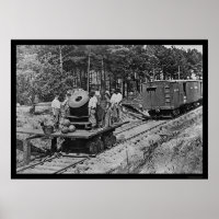 Soldats avec canon sur une voiture 1864