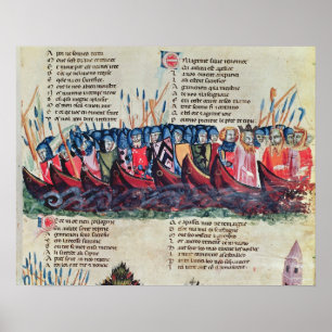 Poster Soldats dans des leurs bateaux
