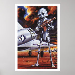 Poster Soldats de robots militaires de science-fiction vi