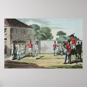 Poster Soldats Drilling, 1807