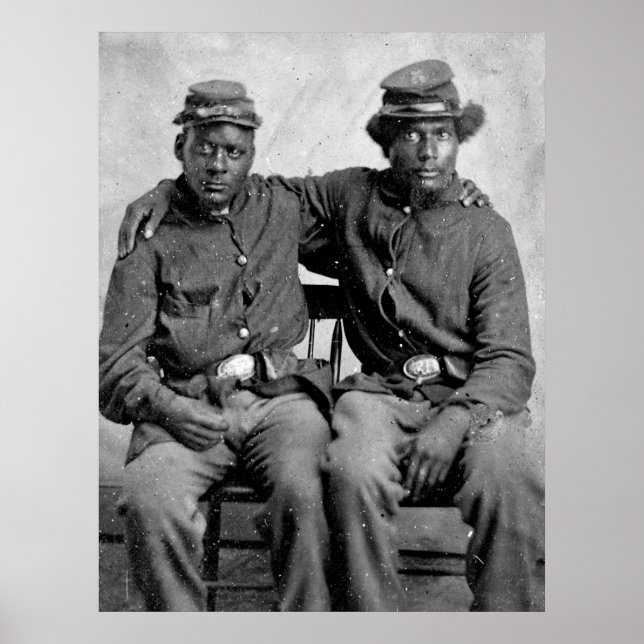 Poster Soldats noirs de la guerre civile, années 1860 (Devant)
