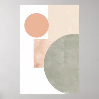 Poster Solde géométrique minimal Abstrait