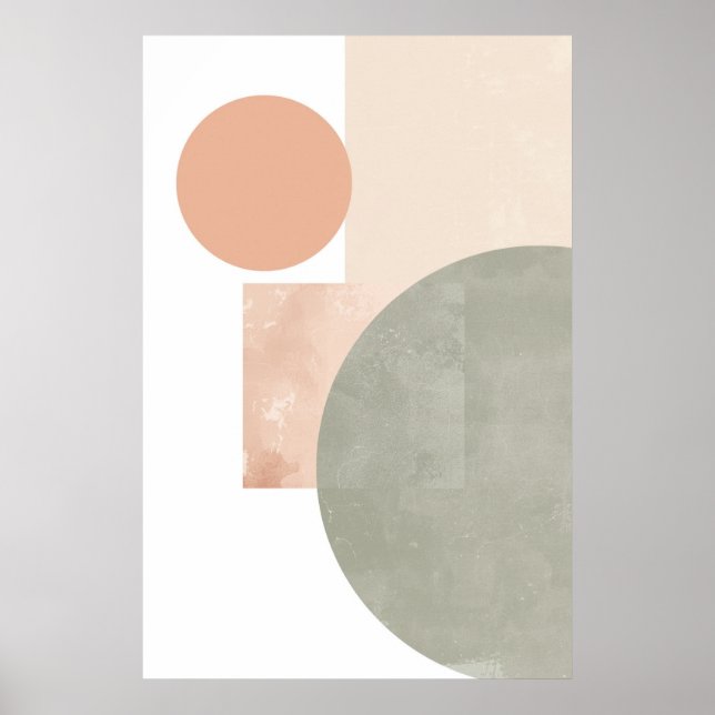 Poster Solde géométrique minimal Abstrait (Devant)