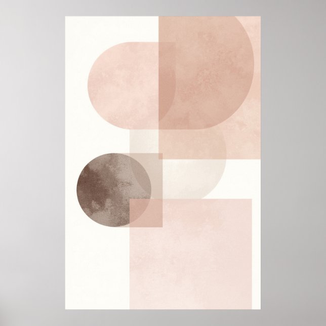 Poster Solde géométrique minimal Abstrait (Devant)