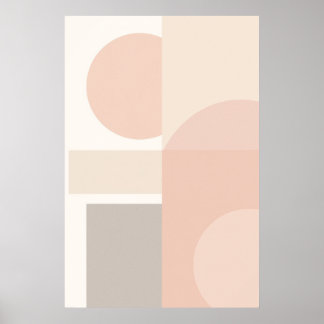 Poster Solde géométrique minimal Abstrait