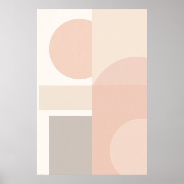 Poster Solde géométrique minimal Abstrait (Devant)