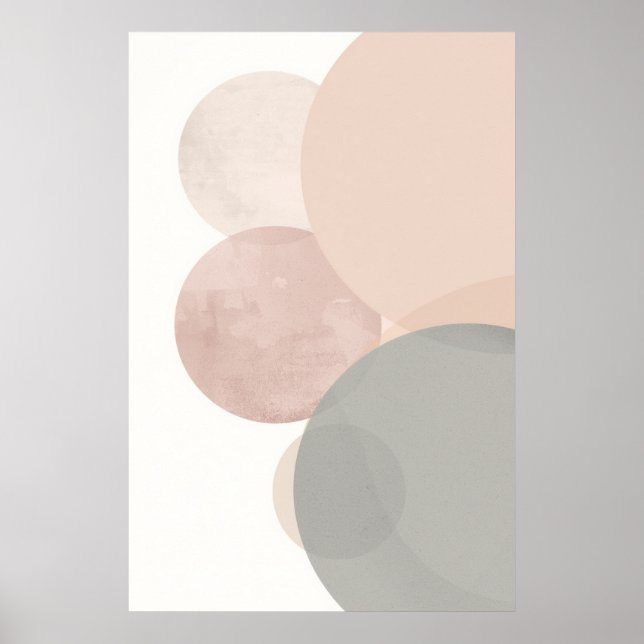 Poster Solde géométrique minimal Abstrait (Devant)
