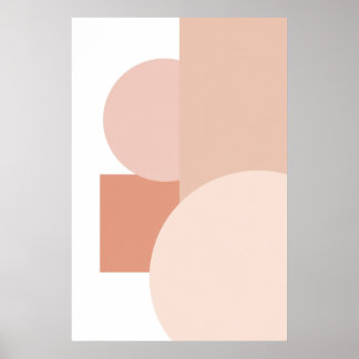 Poster Solde géométrique minimal Abstrait