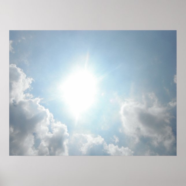 Poster Soleil à travers les nuages (Devant)
