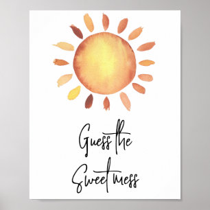 Poster Soleil aquarelle - Devinez le désordre doux