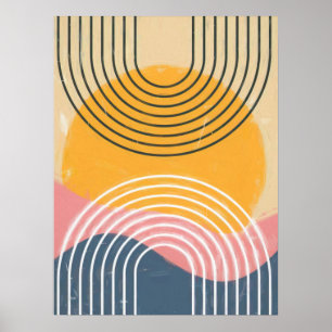 Poster soleil arc-en-ciel minimaliste I