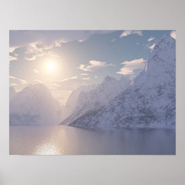 Poster Soleil arctique (Devant)