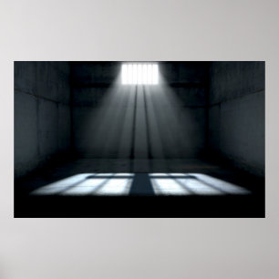 Poster Soleil Brillant Dans La Fenêtre Cellule De Prison