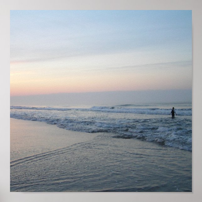 Poster Soleil de la plage de Caroline du Nord (Devant)
