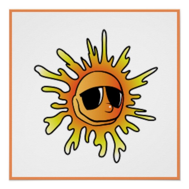 Poster SOLEIL D'ÉTÉ cool (Devant)