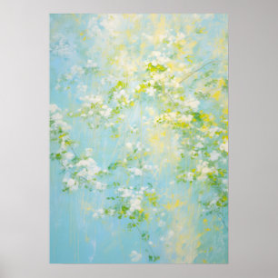 Poster Soleil et fleurs Art Abstrait