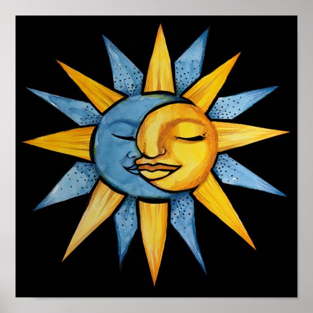 Poster Soleil et Lune (Devant)