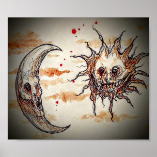 Poster Soleil et Lune