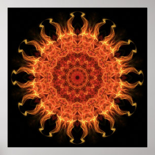 Poster Soleil flamboyant