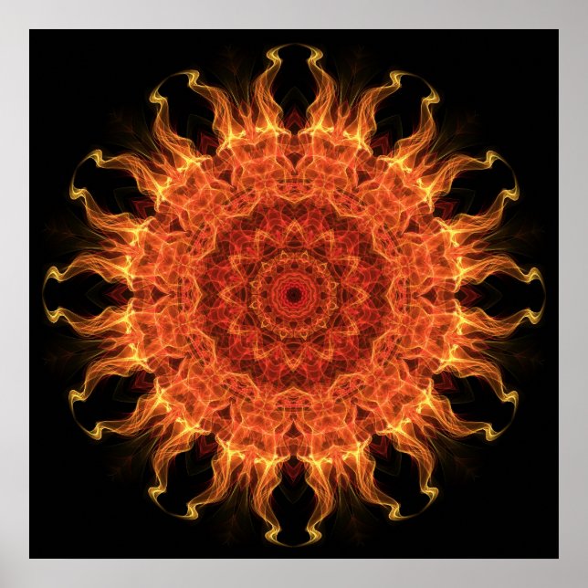 Poster Soleil flamboyant (Devant)