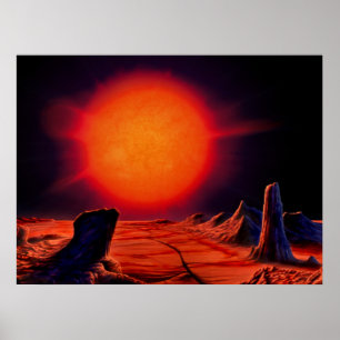 Poster Soleil géant rouge