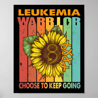 Poster Soleil Leucémie Guerrier Choisir De Continuer À Co